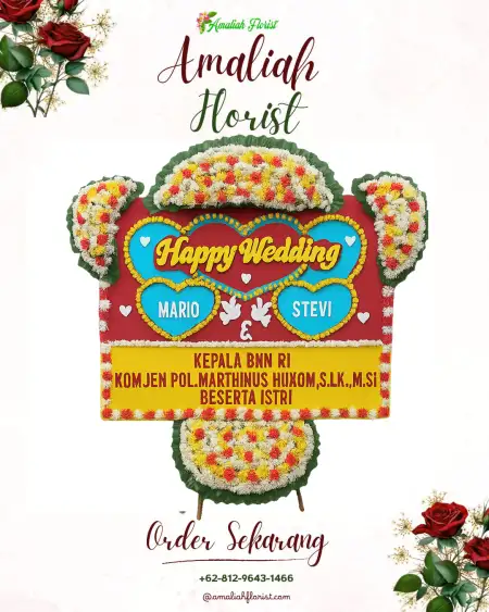 Papan Bunga Pernikahan Randubango